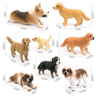Foto 2 | Foto 2 | Juego De Figuras De Perro Realista De Plástico Pvc 8 Piezas Para Niños Y Decoración - Venta Internacional.
