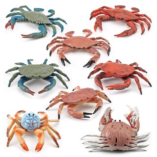 Foto 1 | Foto 1 | Set De Figuras Realistic Crab 8 Piezas Pvc Con Criaturas Oceánicas Para Niños - Venta Internacional.