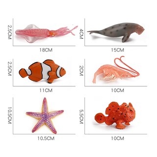 Foto 3 | Foto 3 | Juego De Figuras De Vida Marina 7 Piezas Realistas De Pvc Animales Marinos Para Niños - Venta Internacional.