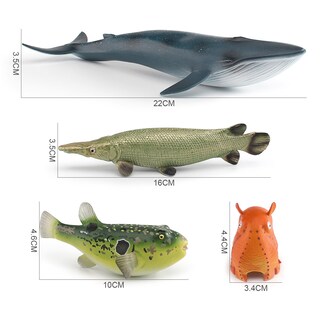 Foto 3 | Foto 3 | Juego De Figuras De Animales Del Océano 5 Unidades Modelos De Pvc Para Niños De Más De 3 Años - Venta Internacional.