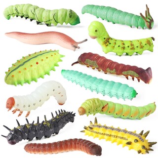 Foto 1 | Foto 1 | Set De Figuras Realistas De Oruga E Insecto 12 Piezas Para Niños - Venta Internacional.
