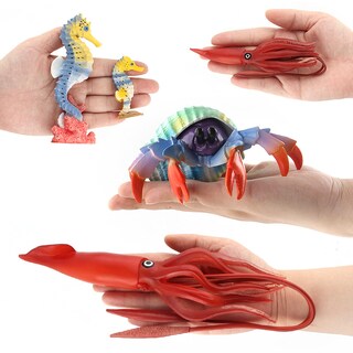 Foto 3 | Foto 3 | Set De Figuras De Animales Del Océano 6 Unidades Realistas Criaturas Marinas De Pvc - Venta Internacional.