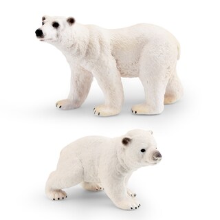 Foto 1 | Foto 1 | Set De Figuras De Oso Polar Realista De Pvc Con Forma De Animal Ártico 2 Unidades - Venta Internacional.