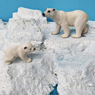 Foto 2 | Foto 2 | Set De Figuras De Oso Polar Realista De Pvc Con Forma De Animal Ártico 2 Unidades - Venta Internacional.