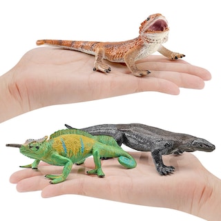 Foto 2 | Foto 2 | Set De Minifiguras De Anfibios Camaleón Del Desierto Lagartija Gecko 3 Unidades - Venta Internacional.