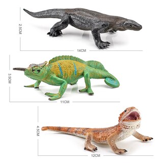 Foto 3 | Foto 3 | Set De Minifiguras De Anfibios Camaleón Del Desierto Lagartija Gecko 3 Unidades - Venta Internacional.