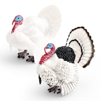 Set De Figuras Realistas De Pvc Con Forma De Pavo  Animal De Granja  2 Piezas - Venta Internacional.