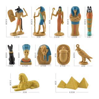 Foto 3 | Foto 3 | Set De Figuras Del Antiguo Egipto Pvc Dioses Egipcios Faraón Niños - Venta Internacional.
