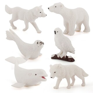 Foto 1 | Foto 1 | Set De Juego De Figuras De Animales Árticos 6 Piezas Oso Polar Zorro Ártico - Venta Internacional.