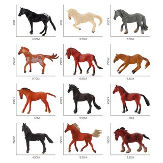 Foto 2 | Foto 2 | Juego De Figuras De Caballo Genéricas De Pvc En Miniatura 12 Unidades - Venta Internacional.