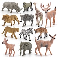 Juego De 12 Figuras De Animales Salvajes  De Pvc  Realistas  Educativas - Venta Internacional.