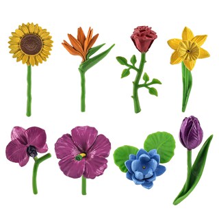 Foto 2 | Foto 2 | Set De Figuras Con Forma De Flor E Insecto 20 Unidades Modelos De Pvc Para Niños - Venta Internacional.
