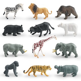 Foto 1 | Foto 1 | Juego De Minifiguras De Animales Salvajes De Pvc 12 Unidades Para Niños De Más De 3 Años - Venta Internacional.