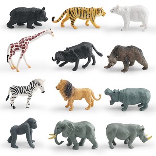 Foto 3 | Foto 3 | Juego De Minifiguras De Animales Salvajes De Pvc 12 Unidades Para Niños De Más De 3 Años - Venta Internacional.