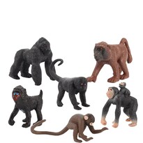Set De Figuras Realistic Monkey  6 Piezas  Pvc  Animales Salvajes  Para Niños - Venta Internacional.