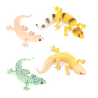 Foto 1 | Foto 1 | Set De Figuras Realistas De Reptil De Pvc Con Forma De Geco Y Lagarto 4 Piezas - Venta Internacional.