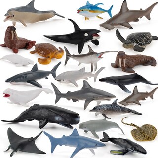 Foto 1 | Foto 1 | Set De Juguetes Con Minifiguras De Animales Del Océano 23 Piezas Para Niños Mayores De 3 Años - Venta Internacional.