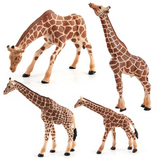 Foto 1 | Foto 1 | Set De Figuras Realistas De Animales De Pvc De La Familia De Jirafas - Venta Internacional.