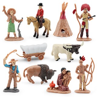 Foto 1 | Foto 1 | Juego De Figuras De Pvc Con Escena Del Lejano Oeste 10 Figuras Juguete Infantil De 1 5 A 7 Cm - Venta Internacional.