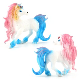 Foto 1 | Foto 1 | Set De Figuras De Unicornio Arcoíris De Plástico 2 Piezas Decoración Infantil - Venta Internacional.