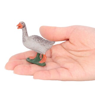 Foto 2 | Foto 2 | Figura De Ganso Modelo Realista De Animal De Granja De Pvc Color Gris 6 5 Cm - Venta Internacional.