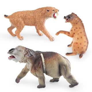 Foto 1 | Foto 1 | Juego De Figuras De Animales Prehistóricos De 3 Piezas: Tigre Dientes De Sable Perro Salvaje Y Andr - Venta Internacional.