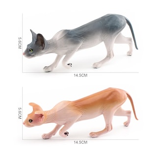 Foto 2 | Foto 2 | Set De Figuras Realistas De Gatos Sphynx Cat De Pvc Sin Pelo - Venta Internacional.