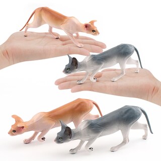 Foto 3 | Foto 3 | Set De Figuras Realistas De Gatos Sphynx Cat De Pvc Sin Pelo - Venta Internacional.