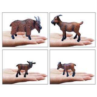 Foto 2 | Foto 2 | Set De Minifiguras De Cabra Con Forma Realista De Animales De Granja De Pvc 4 Unidades - Venta Internacional.