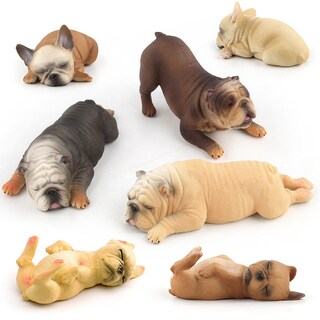 Foto 2 | Foto 2 | Set De Figuras De Perro Durmiendo 7 Piezas Decoración Realista De Pvc Para Niños - Venta Internacional.