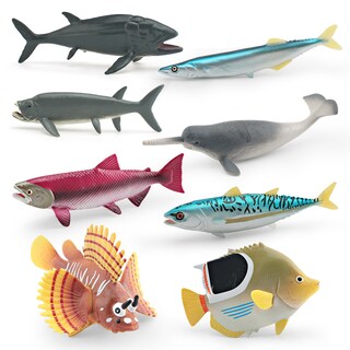 Foto 1 | Foto 1 | Juego De 8 Figuras De Peces Oceánicos Modelos Realistas De Vida Marina De Pvc - Venta Internacional.