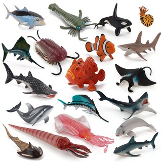 Foto 1 | Foto 1 | Set De Figuras De Animales Marinos Realistas De Pvc Con Forma De Vida Marina 19 Piezas - Venta Internacional.