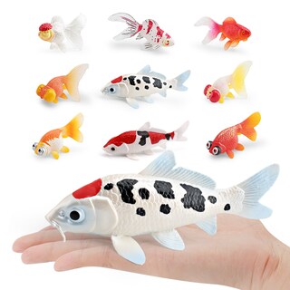 Foto 2 | Foto 2 | Set De Figuras De Peces Realistas Peces De Colores Y Koi 9 Piezas De Pvc Para Niños - Venta Internacional.
