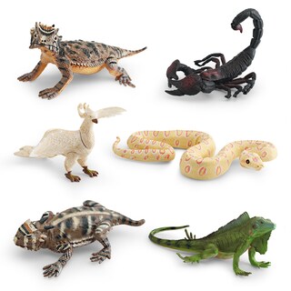 Foto 1 | Foto 1 | Set De Figuras De Animales Salvajes 6 Unidades Escorpión Fénix Iguana Y Serpiente - Venta Internacional.