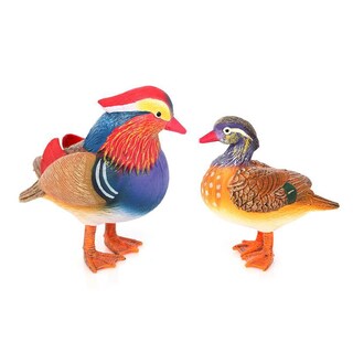 Foto 1 | Foto 1 | Juego De Figuras De Pato Mandarín Y Ánade Real 2 Unidades De Pvc 5 2-9 Cm - Venta Internacional.