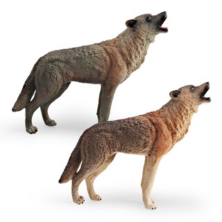 Foto 1 | Foto 1 | Set De Figuras Wild Wolf De Pvc Realistic Howling Wolves 2 Unidades - Venta Internacional.