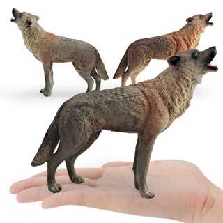 Foto 3 | Foto 3 | Set De Figuras Wild Wolf De Pvc Realistic Howling Wolves 2 Unidades - Venta Internacional.
