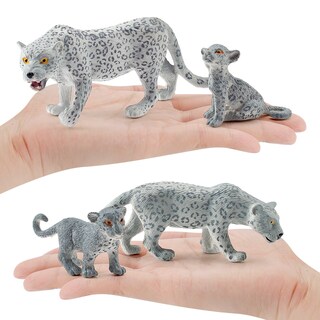 Foto 3 | Foto 3 | Juego De Figuras Realistas De Leopardo De Las Nieves 4 Piezas Juguete Infantil De Pvc - Venta Internacional.
