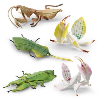Foto 3 | Foto 3 | Juego De Figuras De Insectos Realistas 7 Piezas Mantis Con Hojas Pvc Juguete Para Niños - Venta Internacional.