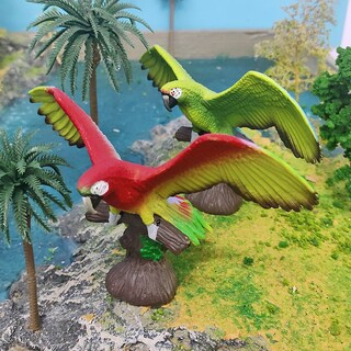 Foto 2 | Foto 2 | Set De Figuras Realistas De Pvc Con Forma De Loro Guacamayo Y Pájaro Decoración Infantil - Venta Internacional.