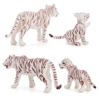 Foto 1 | Foto 1 | Juego De Figuras De Animales White Tiger Family 4 Piezas De Pvc Para Niños A Partir De 3 Años - Venta Internacional.