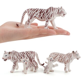 Foto 2 | Foto 2 | Juego De Figuras De Animales White Tiger Family 4 Piezas De Pvc Para Niños A Partir De 3 Años - Venta Internacional.