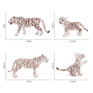 Foto 3 | Foto 3 | Juego De Figuras De Animales White Tiger Family 4 Piezas De Pvc Para Niños A Partir De 3 Años - Venta Internacional.
