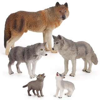 Foto 1 | Foto 1 | Juego De Figuras De La Familia Wolf 5 Piezas Realistas De Pvc Con Forma De Animal Salvaje - Venta Internacional.