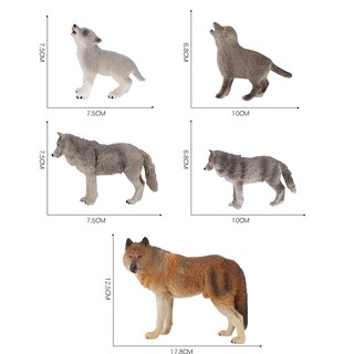 Foto 3 | Foto 3 | Juego De Figuras De La Familia Wolf 5 Piezas Realistas De Pvc Con Forma De Animal Salvaje - Venta Internacional.