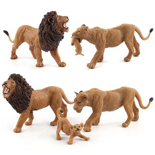Foto 1 | Foto 1 | Set De Figuras De Pvc Con Forma De Animal Realista De La Familia Del León Para Niños De Más De 3 Año - Venta Internacional.