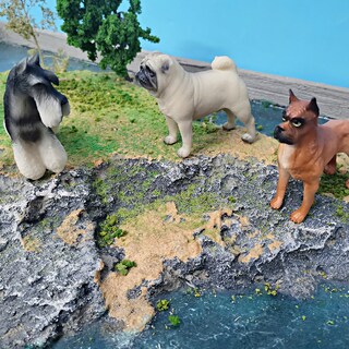 Foto 3 | Foto 3 | Juego De Figuras De Perro Realistas De Animales De Pvc 3 Piezas - Venta Internacional.