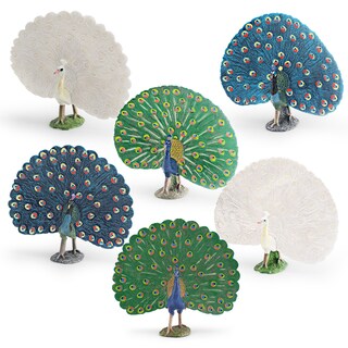 Foto 1 | Foto 1 | Juego De Figuras De Pájaros Realistas De Pvc Con Forma De Pavo Real 6 Piezas - Venta Internacional.