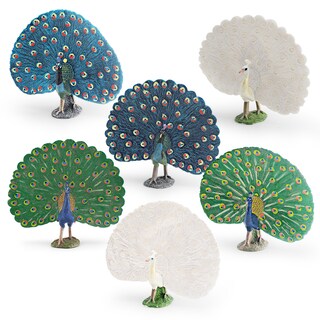 Foto 3 | Foto 3 | Juego De Figuras De Pájaros Realistas De Pvc Con Forma De Pavo Real 6 Piezas - Venta Internacional.