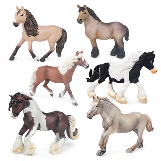 Foto 1 | Foto 1 | Set De Figuras De Caballos Realistas De Pvc 6 Piezas Modelos De Animales Para Niños - Venta Internacional.